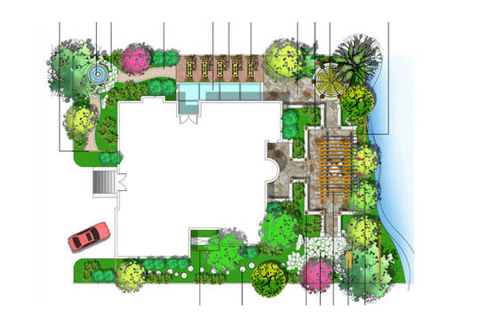 设计详细的用园林设计平面图，保利陇上园林设计平面图