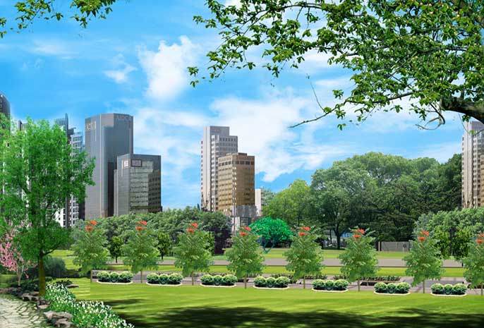 办公区绿化的四大原则